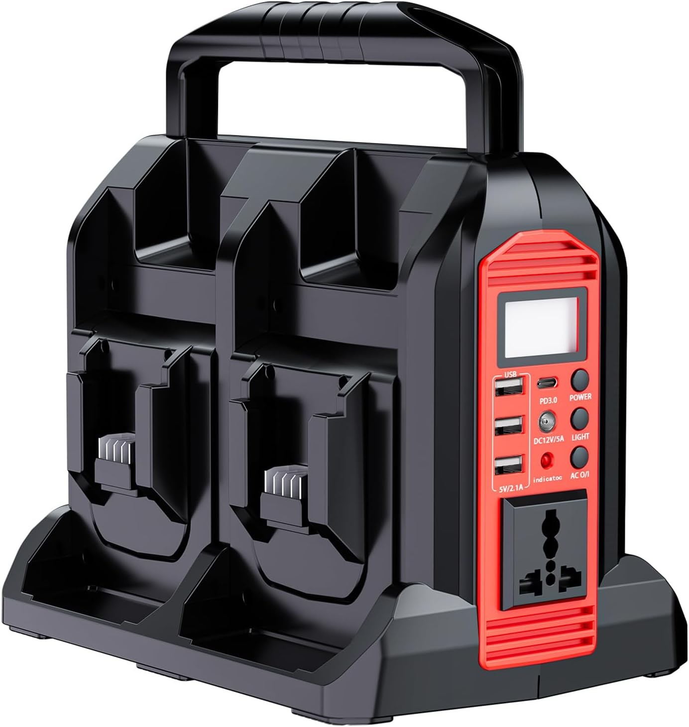 4-Ports Power Inverter for Milwaukee 18V Battery 350W Power Supply Inverter 120V