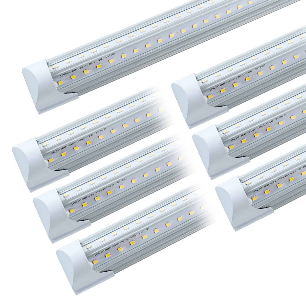 6 Pack 4FT 60W LED Linkable Shop Ceiling Light Super Bright Daylight 6000K