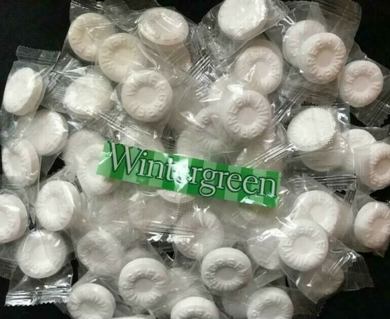 WINTERGREEN Mints – Hard Mint Candy- BULK CANDY- 1/2 Pound Bag