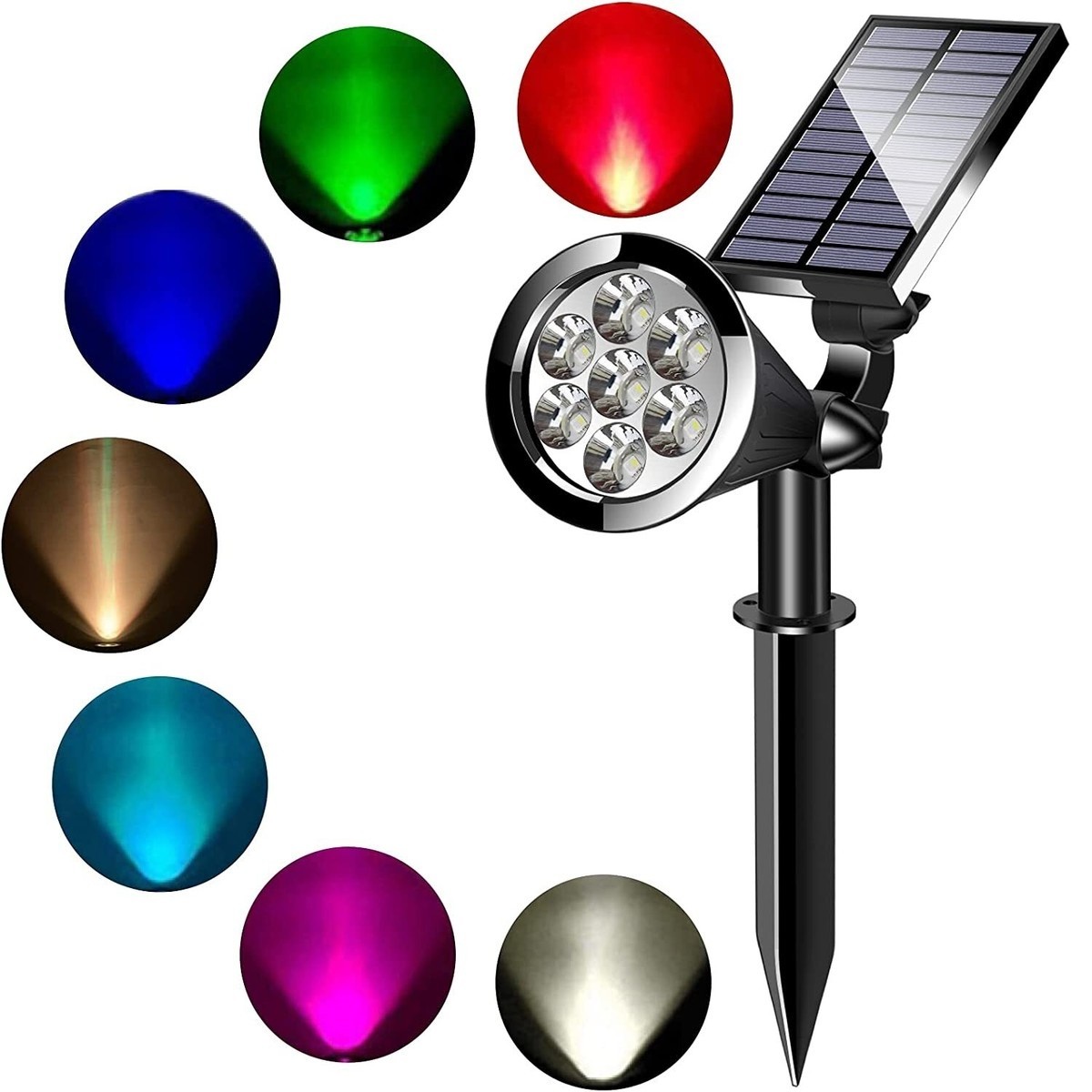 LED Solar Spot Light Outdoor Waterproof Landscape Spotlight Garden Security Lamp