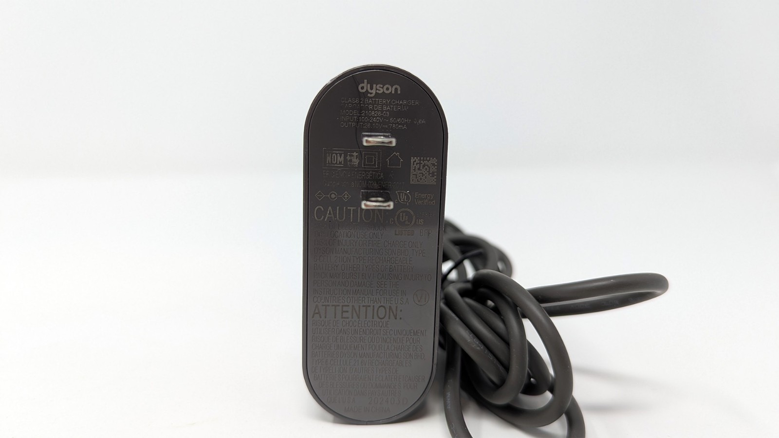 Dyson Class 2 Battery Charger (Model 210826-03)