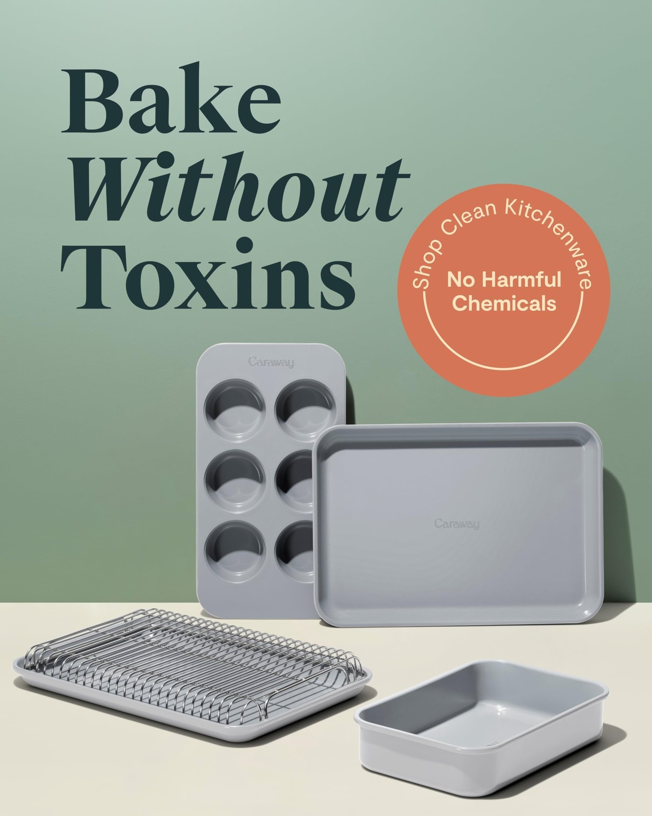 Caraway Mini Bakeware Set – Naturally Non-Stick, Non-Toxic Ceramic Coating – …