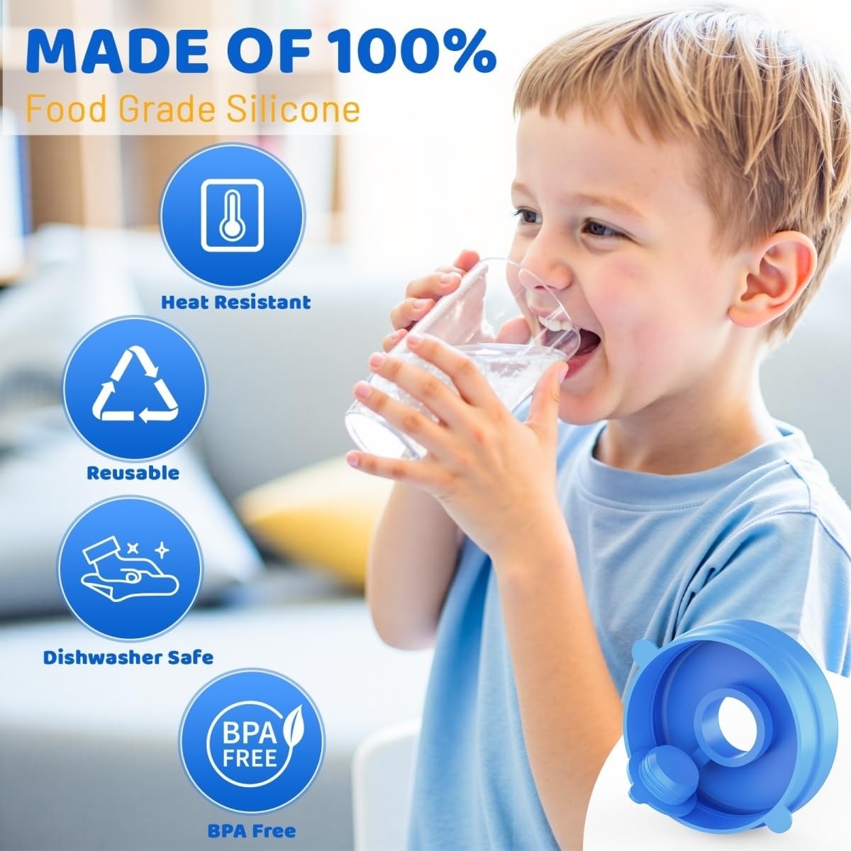 Water Dispenser Replacement Hose Cap Food Grade Silicone 2.8ft 5 Gallon Pumps