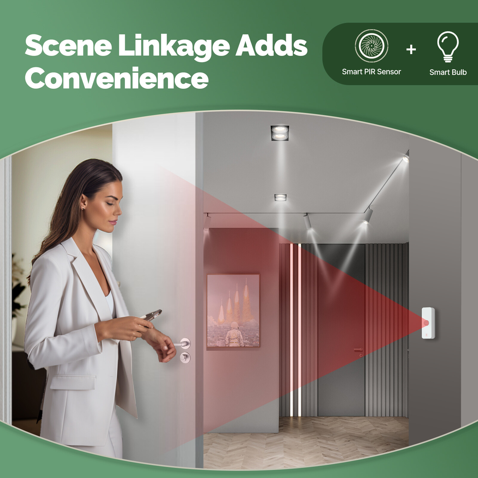 MOES WiFi Smart Wireless Motion Sensor Human Body IR Detector APP Remote Monitor