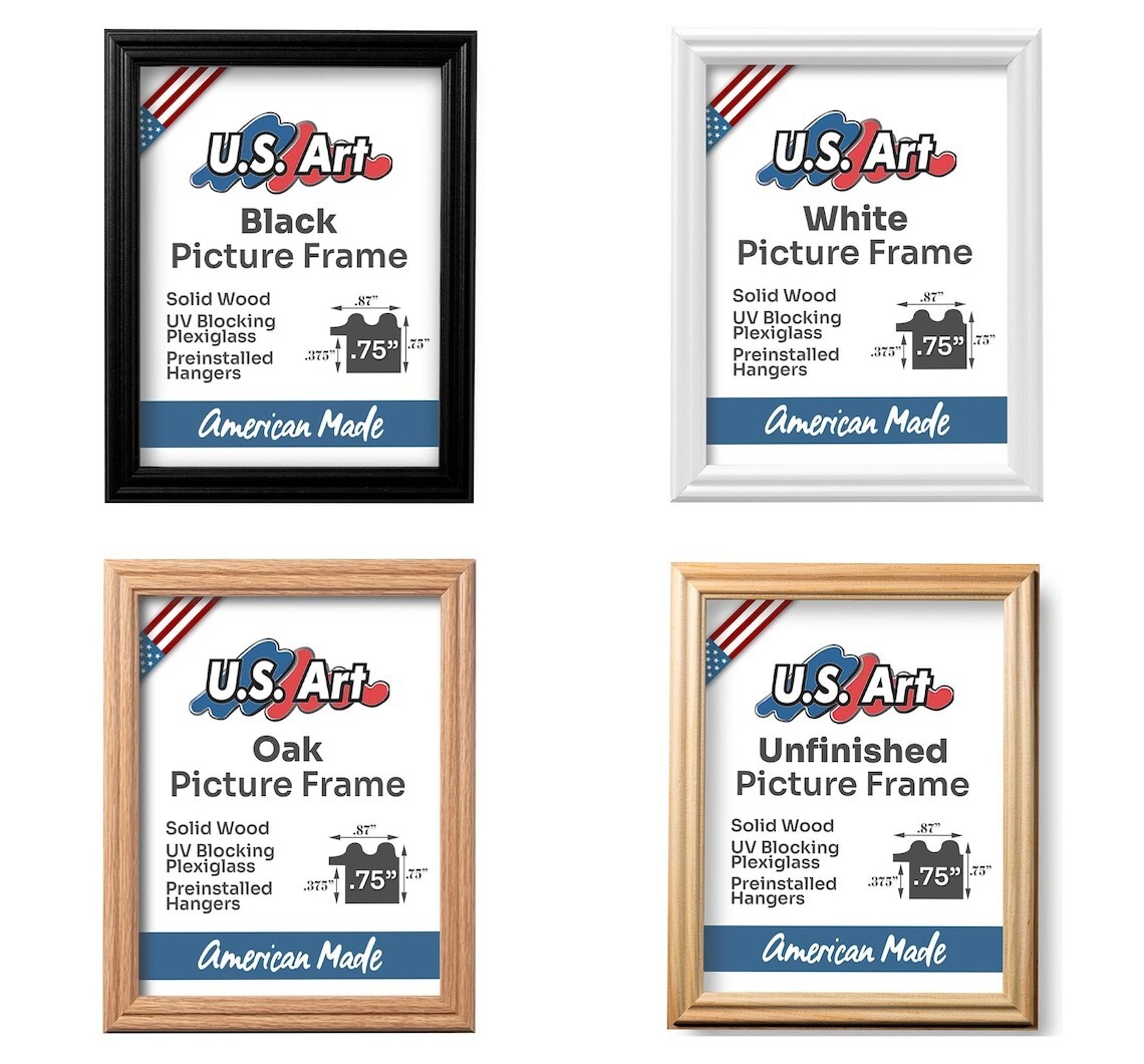 Wooden Frame for Puzzles Handmade Picture Frames in 10+ Colors for Wall Art