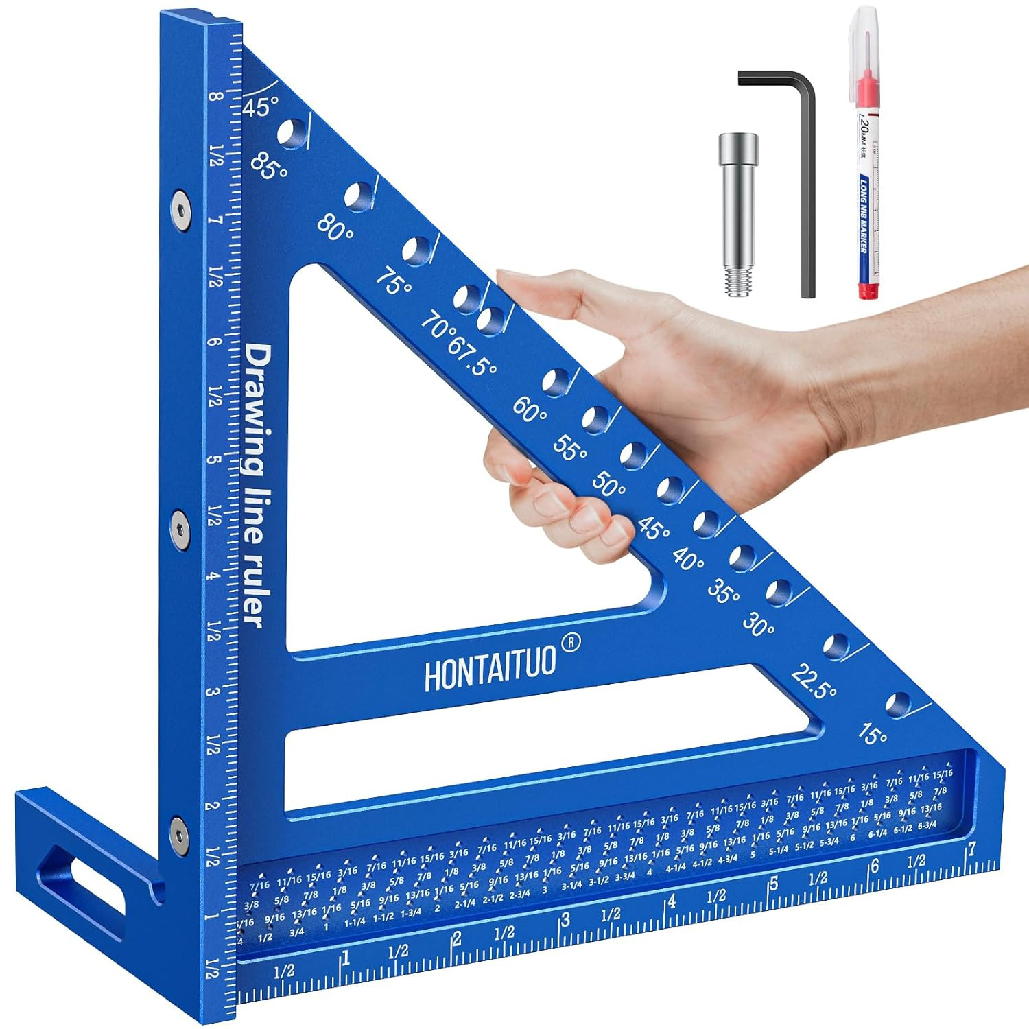 8.5 Inch Large Carpenter Square – Multi-Angle Measuring and Marking & Creating S