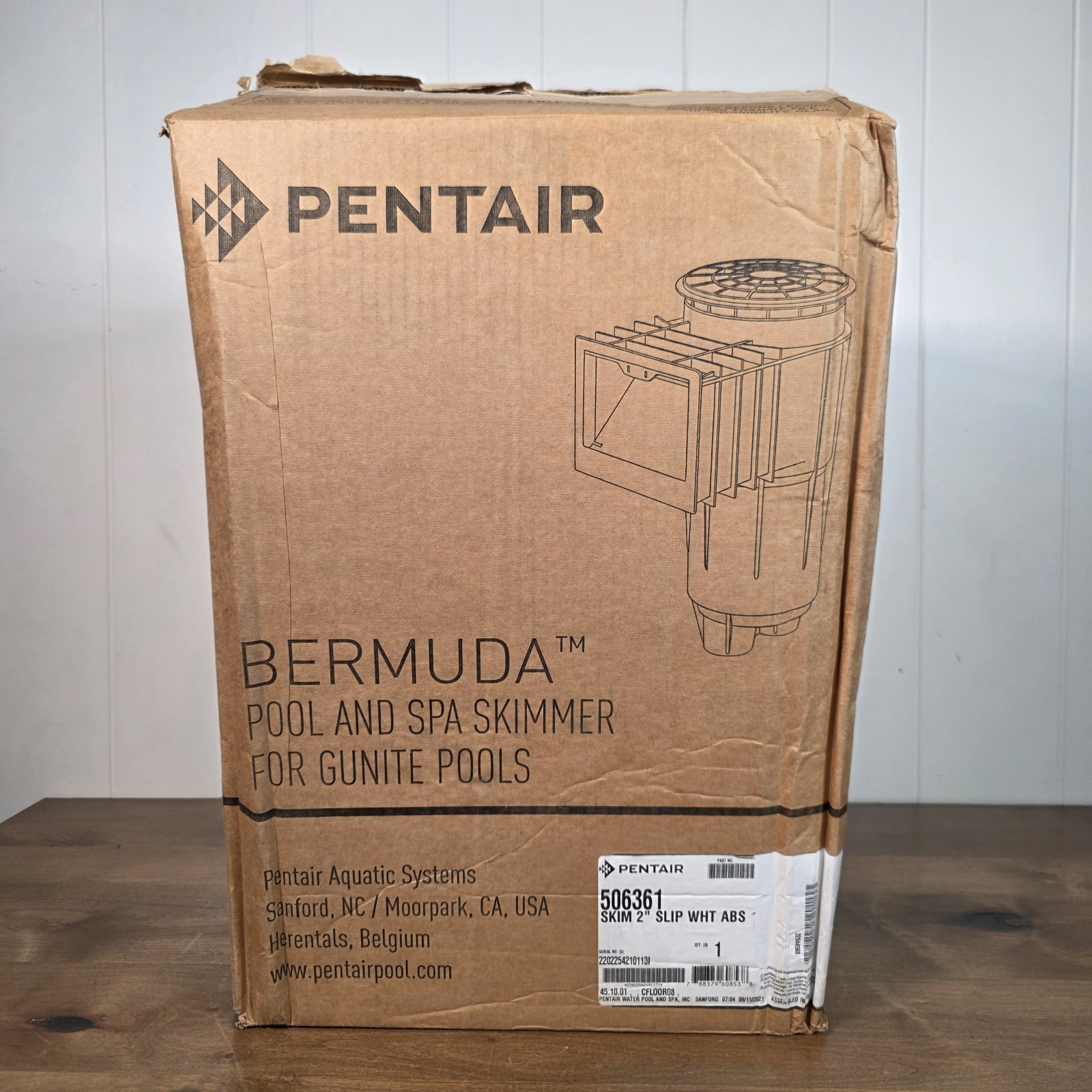 Pentair 2″ Bermuda Pool Spa Skimmer Slip Port ABS White 506361 Open Box