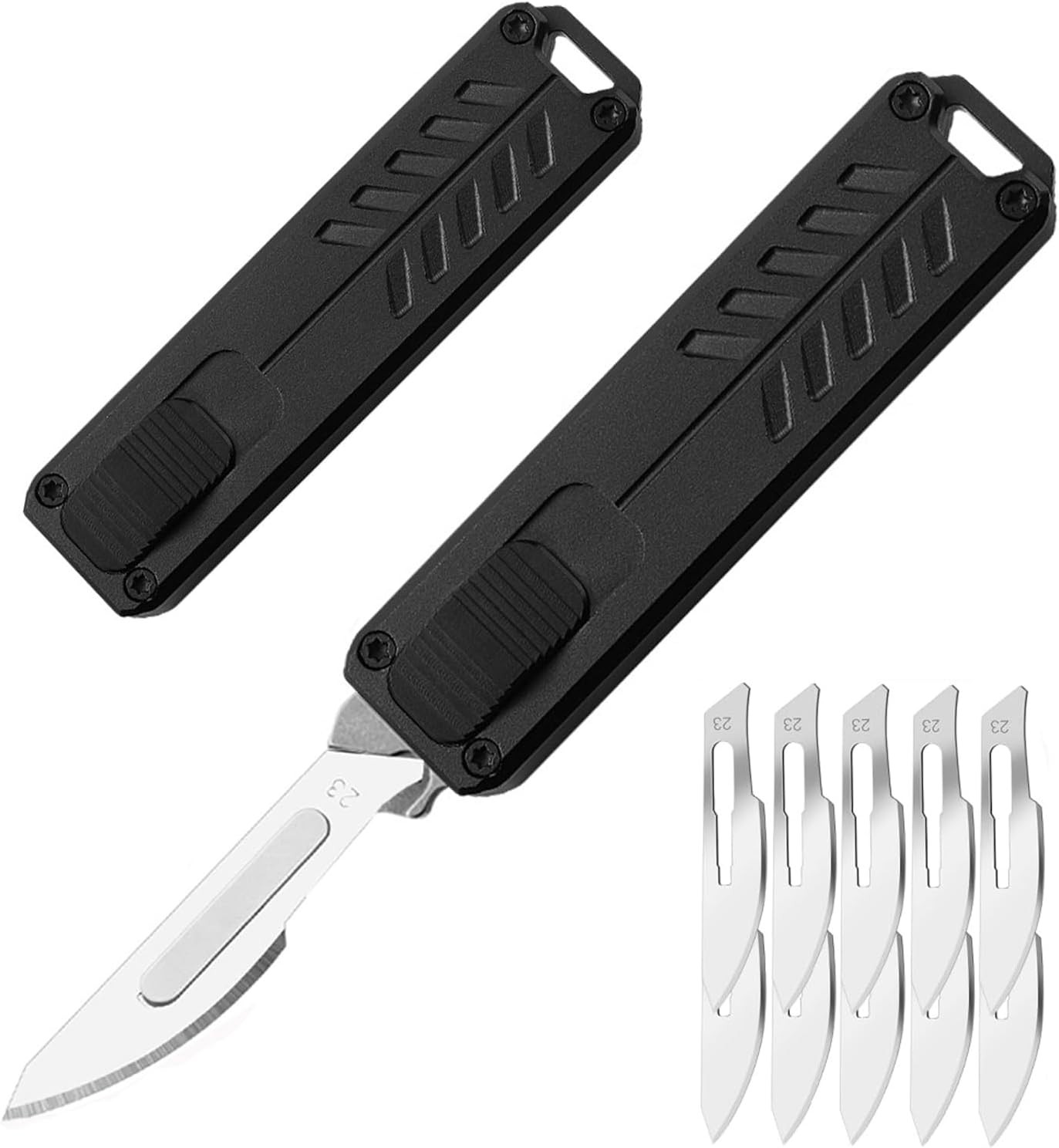 Automatic Retractable Utility Tool – EDC Pocket Box Cutter with 10pcs #23 Blades