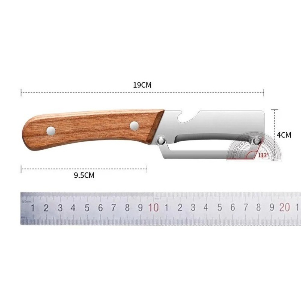 2 Pack 2 in 1 Multi Functional Vegetable Peeler with Bottle Opener and Wooden Ha