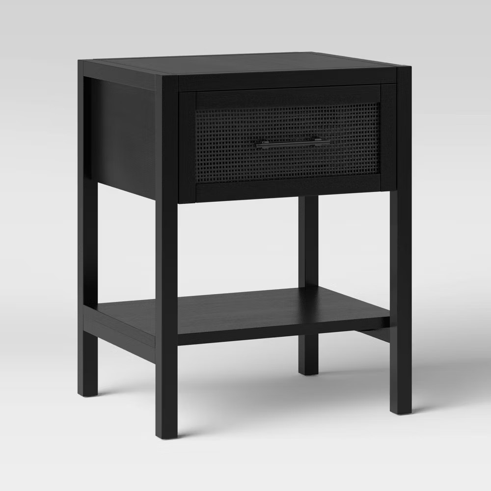 Warwick End Table with Drawer Black – Threshold