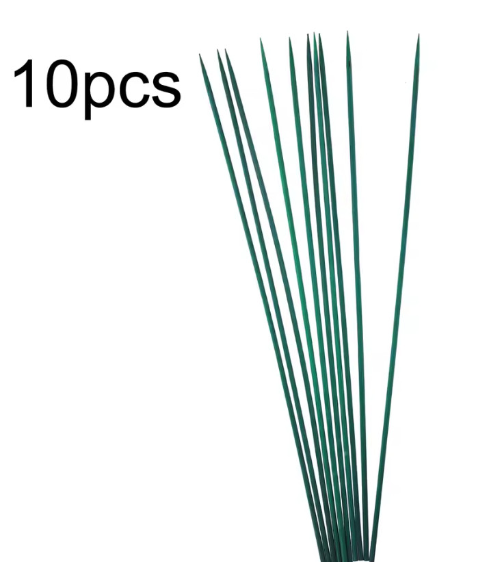 10pcs 15,7 İN Green Bamboo Plant Support Stakes Garden Flower Canes – NEW