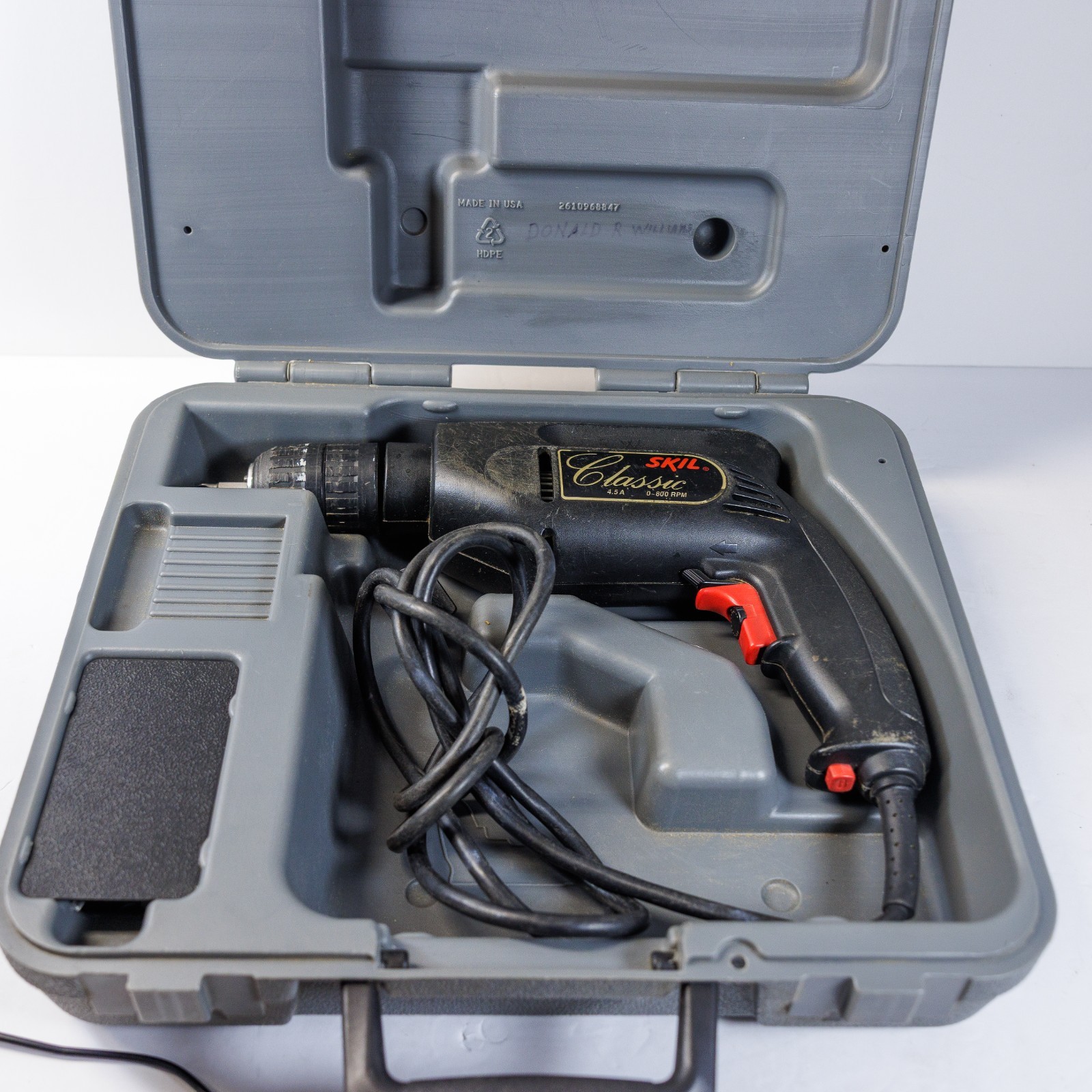 SKIL Classic Drill #6360 4.5 A 13mm 1/2″ Corded Electric Variable Speed W/Case