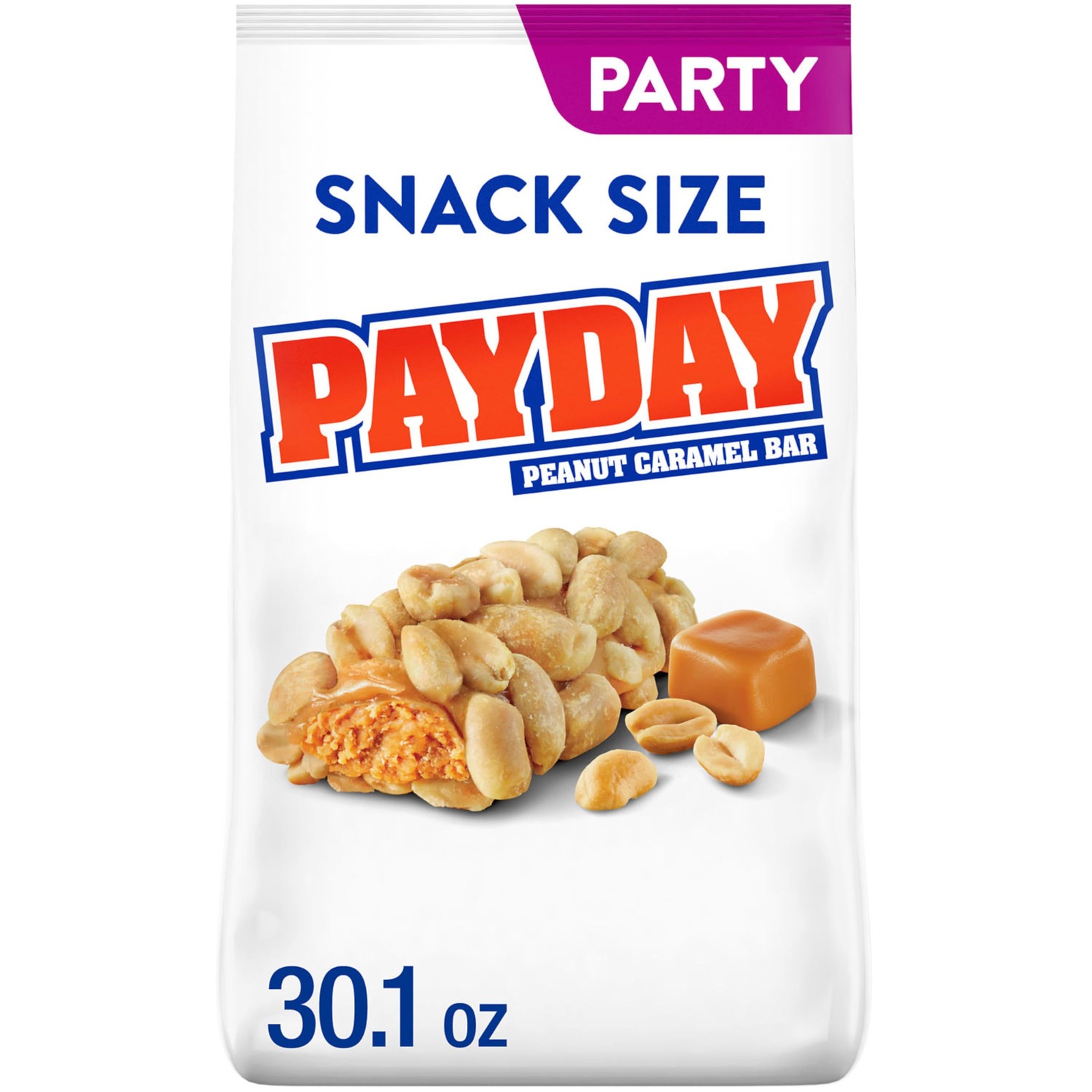 Peanut Caramel Snack Size, Candy Party Pack, 30.1 oz