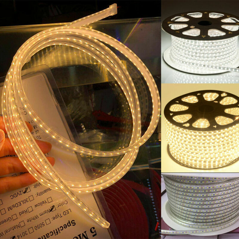 DC24V Super Bright 2835 120LED/M White LED Strip Rope Light IP67 Waterproof Tube