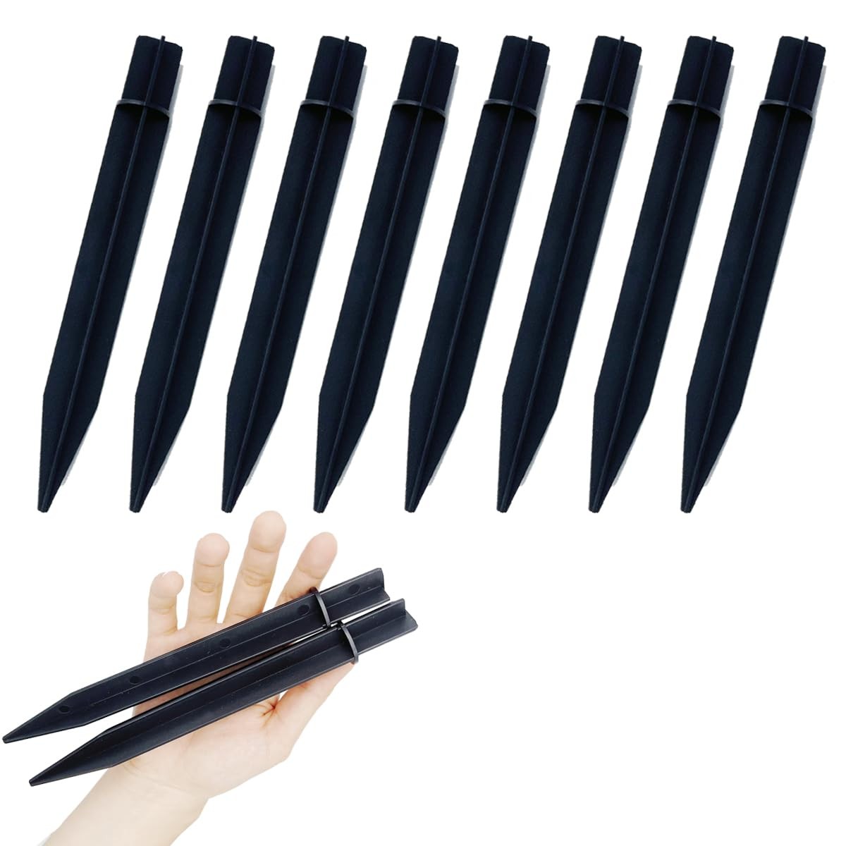 Leewoth 8pcs Landscape Light Stakes Plastic Ground Spikes ABS Ground Spikes S…