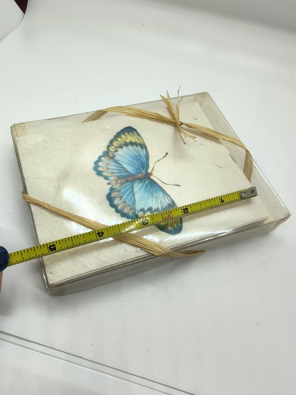 Handmade Butterfly Blank Folded Greeting Card Multicolor Set of 8 Contemporary