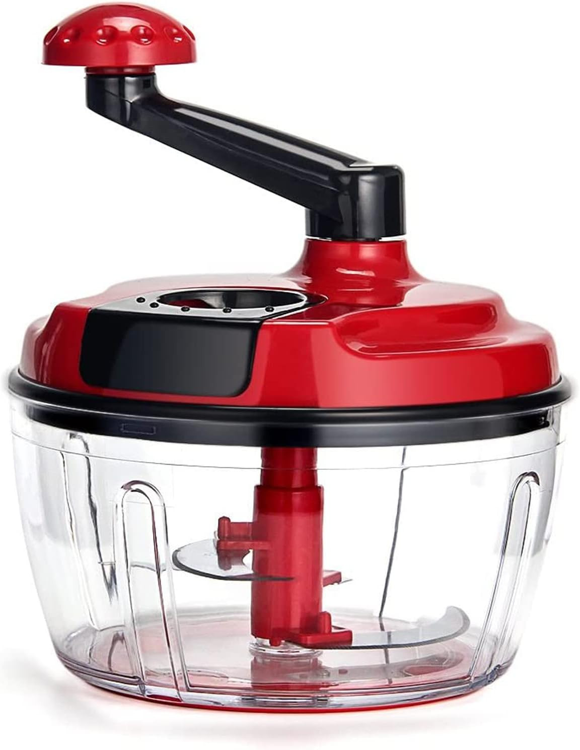 Manual Food Processor,8 Cup Hand Powered Crank Chopper,Mincer Blender with Cl…