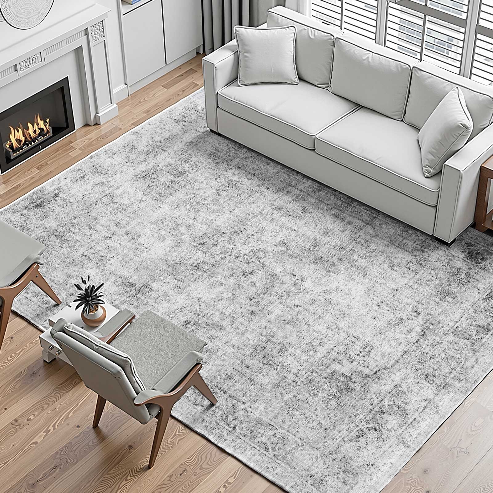 VEVOR Large Area Rug 9 x 12ft Anti-Skid and Tear-Resistant Floor Mat Bohemian