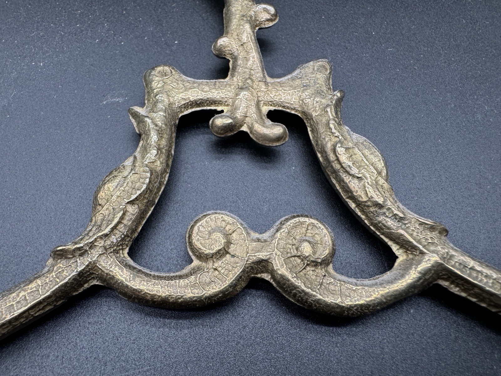 Solid Ornate Brass Clothes Hanger Bridal Victorian Hollywood Regency Display