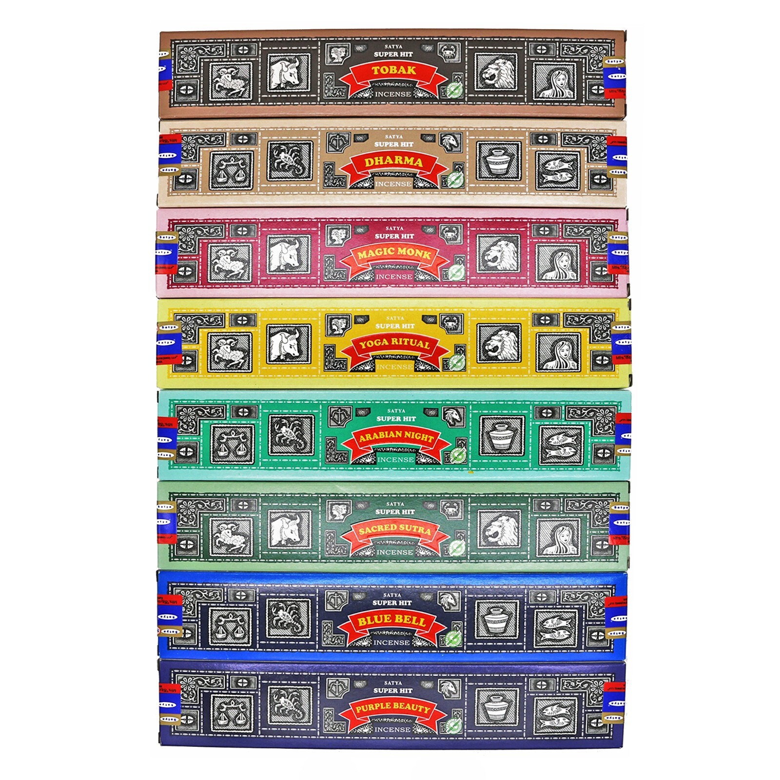 Satya Original SuperHit Incense Sticks Dozen Pack Box 180 Grams 12 Pack 15g box
