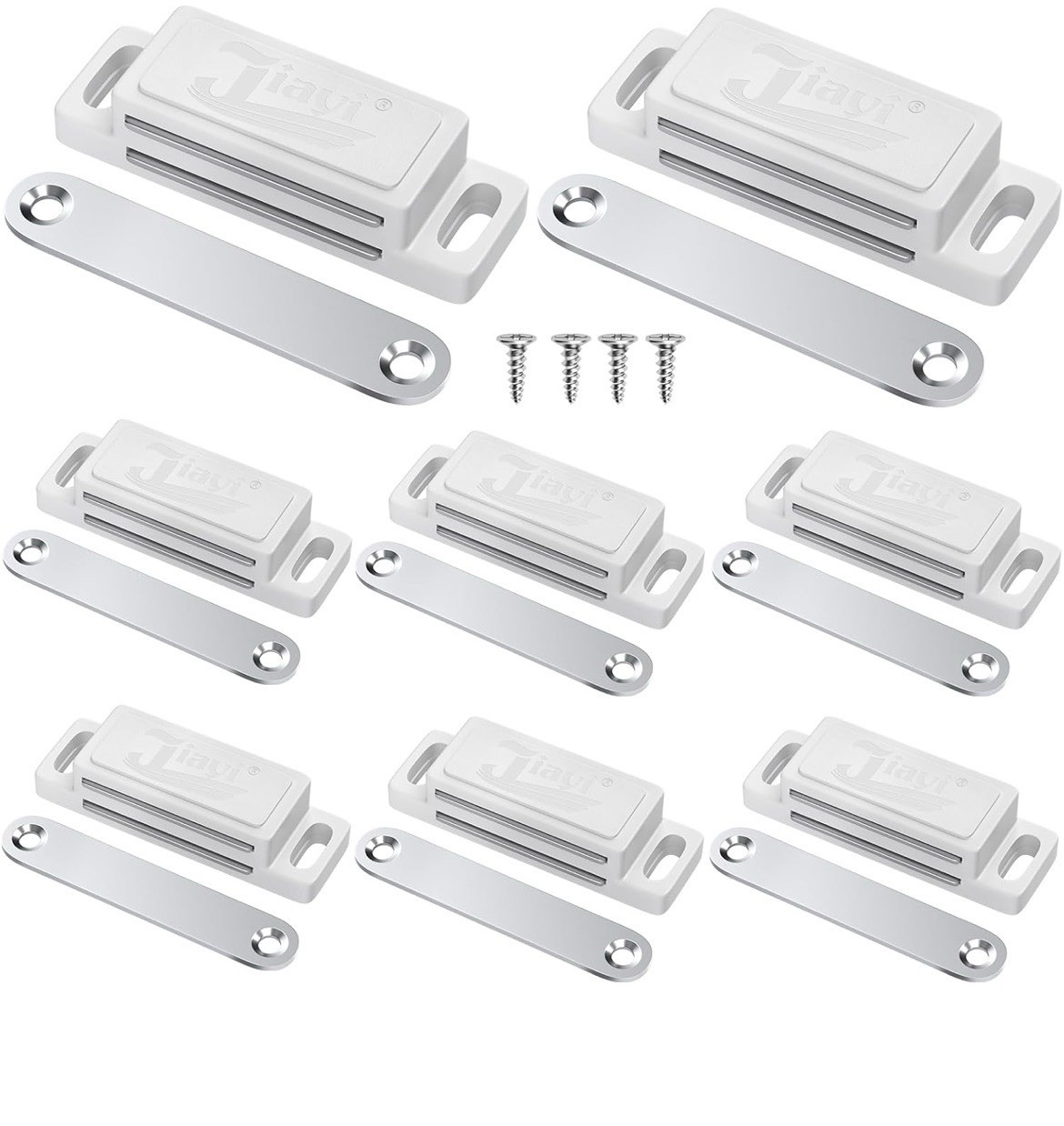 8 Jiayi Magnetic Door Catch 66 LB Strong Door Magnets Self Adhesive with Screws