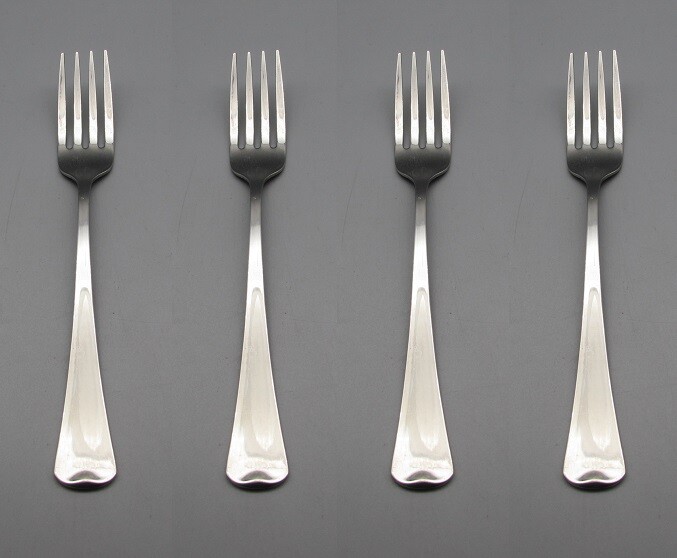 Oneida Stainless Flatware DISTINCTION / FIRESIDE Dinner Forks Set of Four * USA