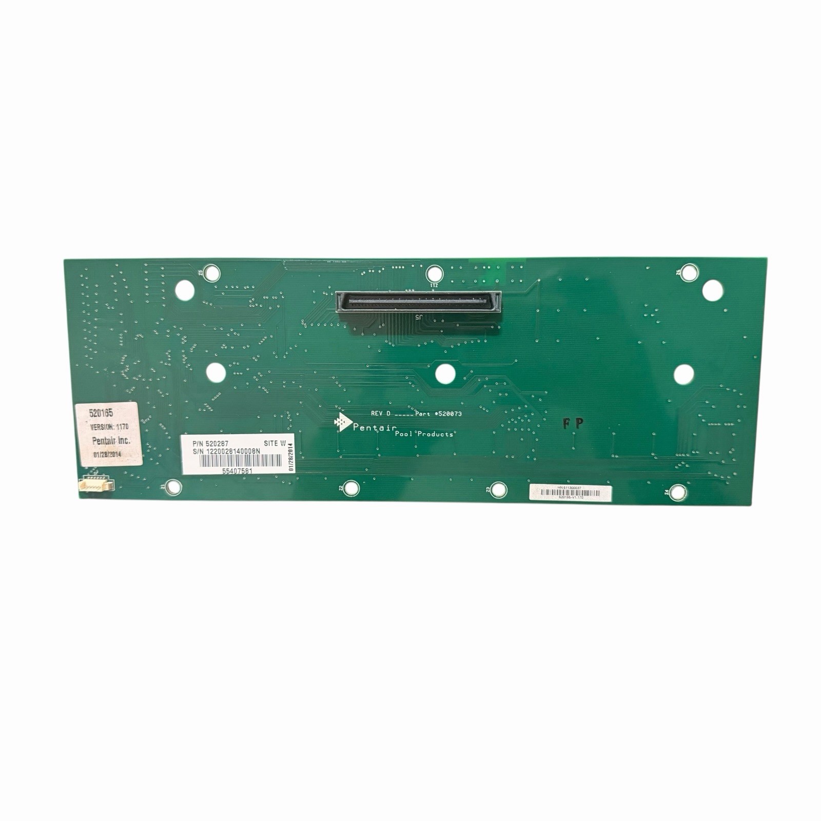 Pentair 520287 IntelliTouch Pool Control Board 520165 Ver 1170 Tested