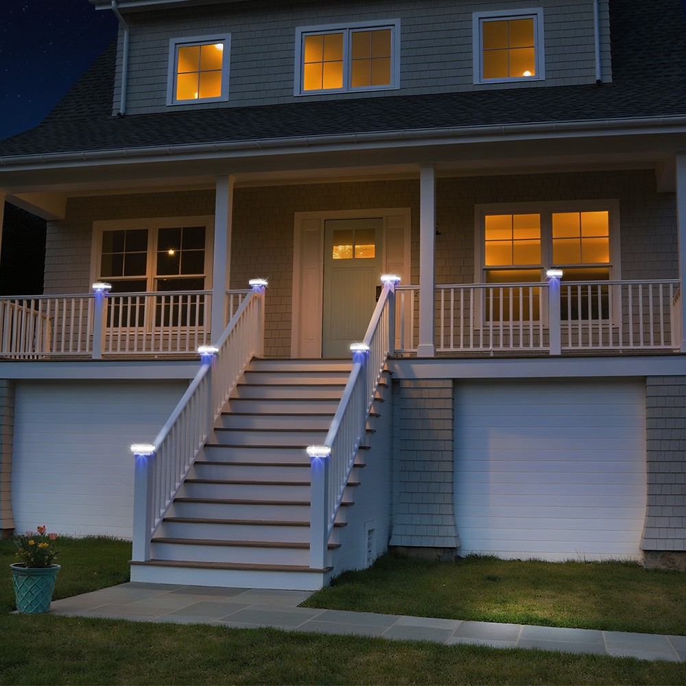 Solar Wall Lights Outdoor Motion Sensor Porch Lantern Lamp Warm White 2 PACK