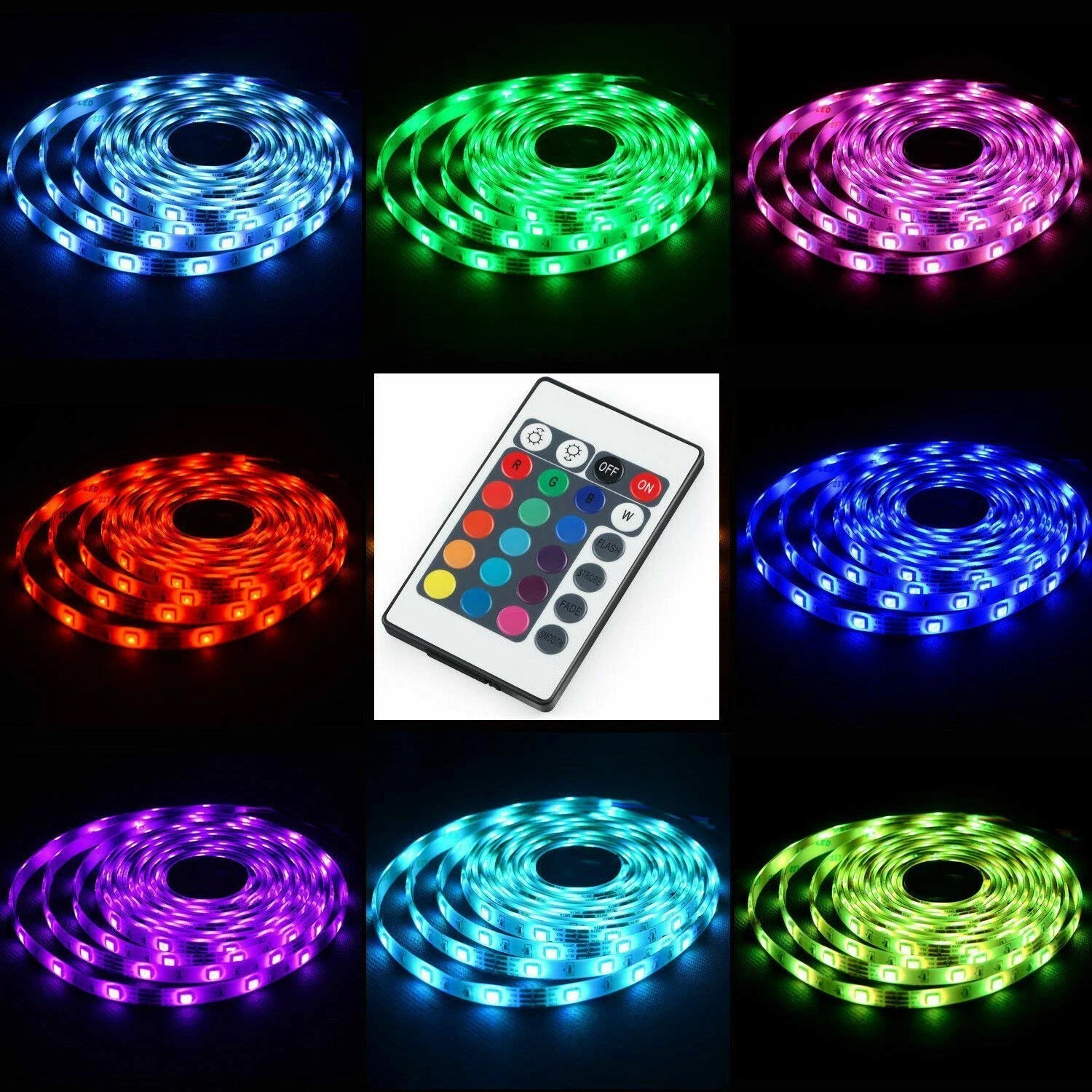 5V USB LED Strip Lights, Smart Light with App Remote Control, RGB LED Lights