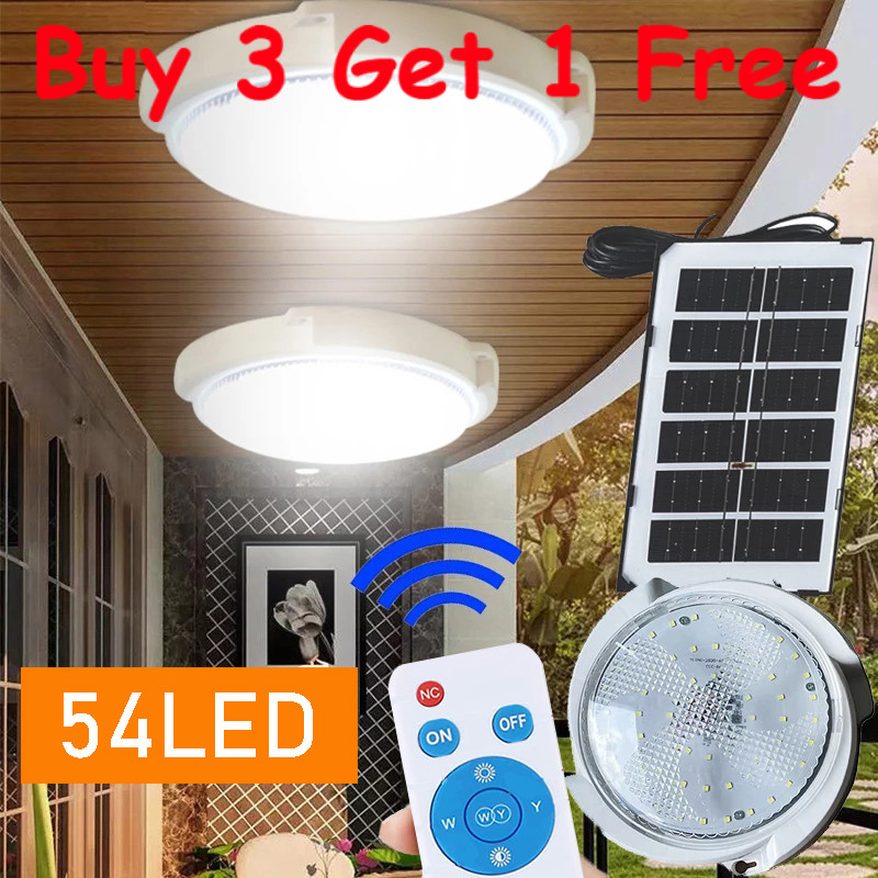 9000000LM Solar Powered Indoor/Outdoor Ceiling Light Panel & Rechargeable Lamps