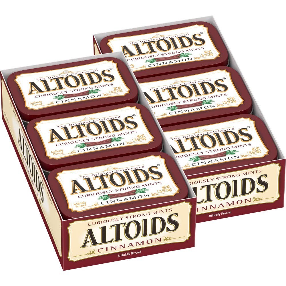 Altoids Curiously Strong Mints, Cinnamon, 1.76-Ounce Tins (Pack of 12)