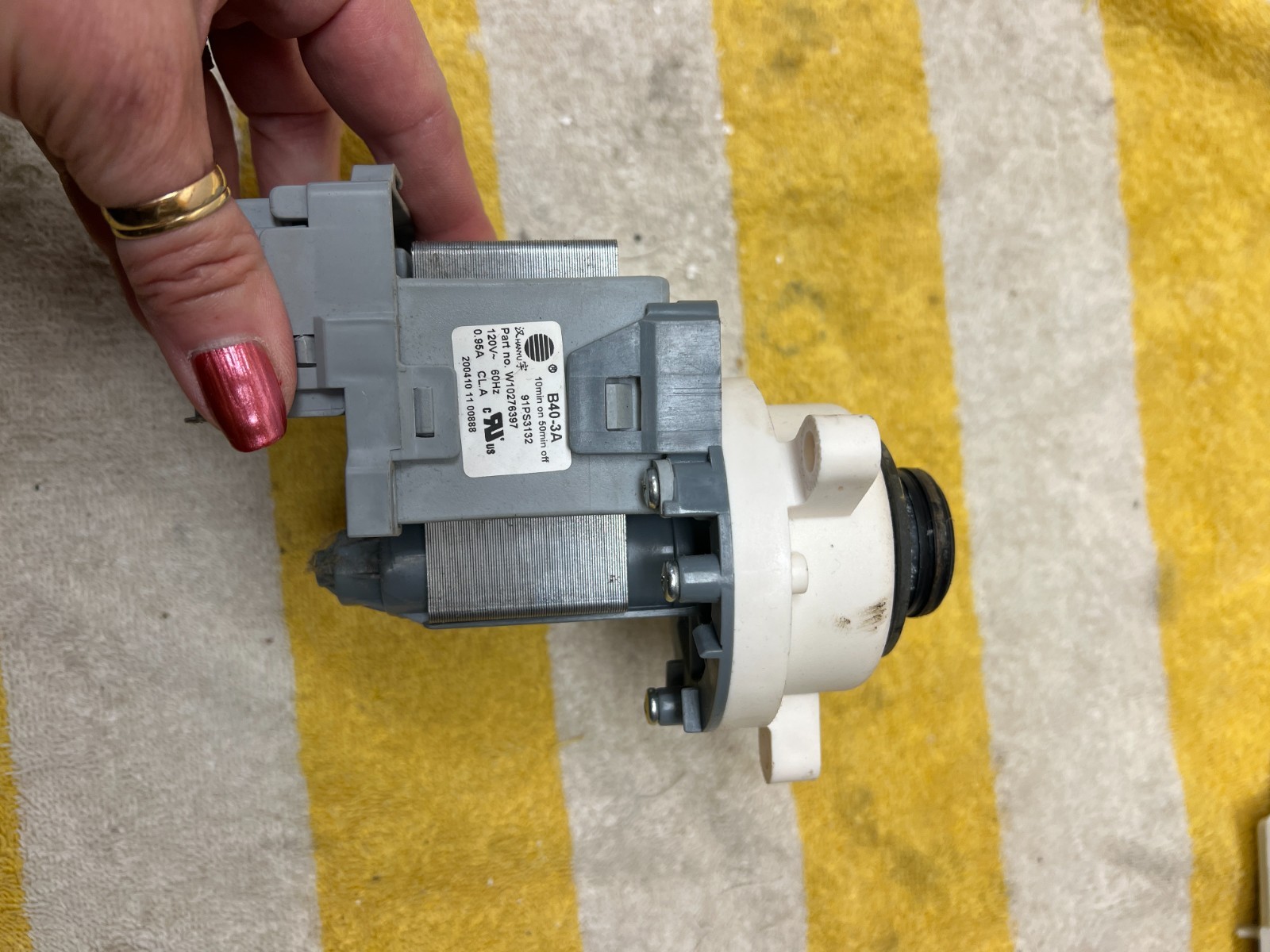 WPW10276397 Whirlpool Washer Drain Pump Kenmore Maytag Amana Roper