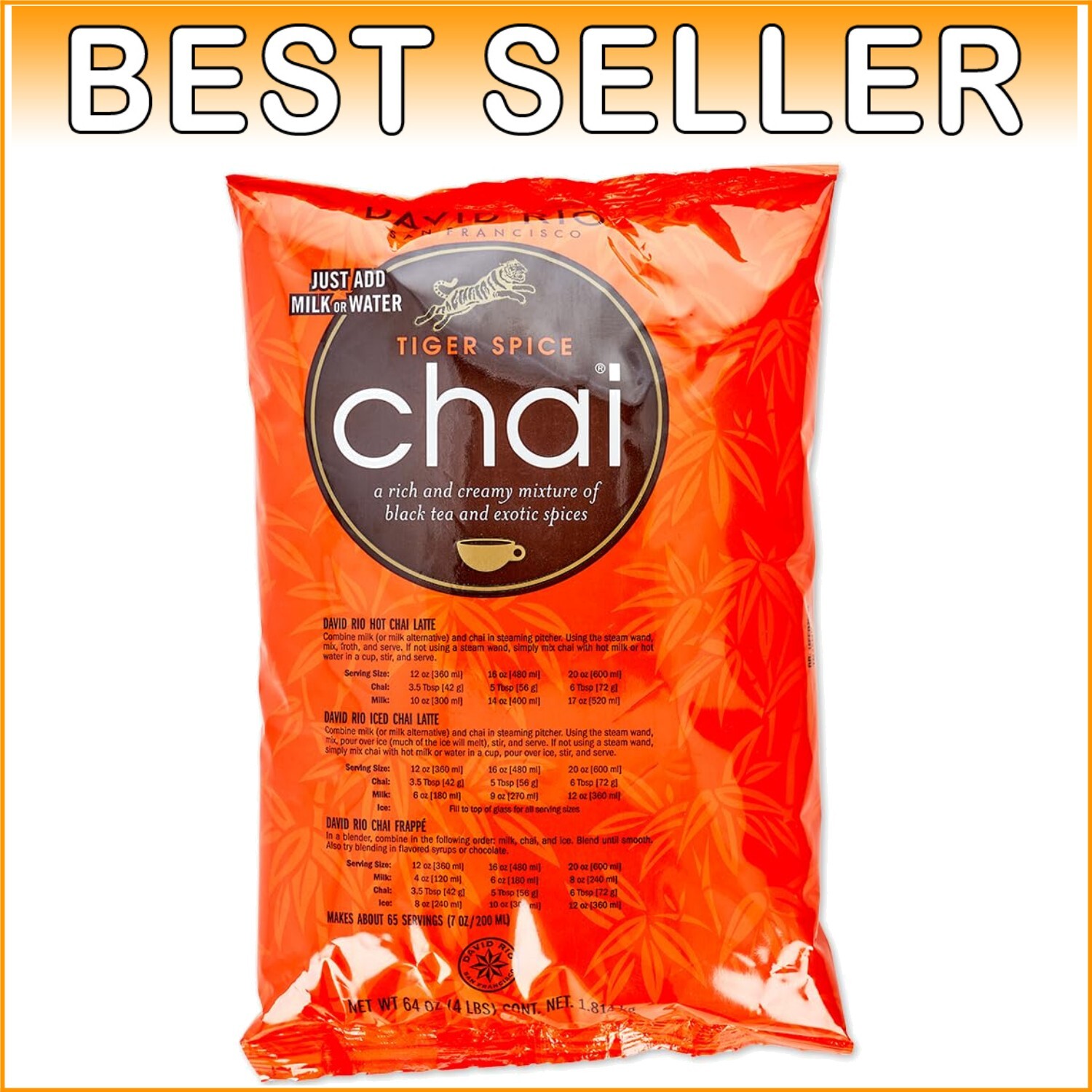 Tiger Spice Chai – 1.8 kg Creamy Black Tea & Spice Blend – Award Winning-~