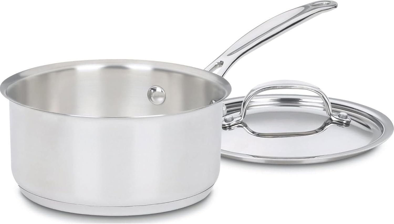 Cuisinart 1.5 Quart Saucepan W/Cover, Chef’S Classic Stainless Steel Cookware