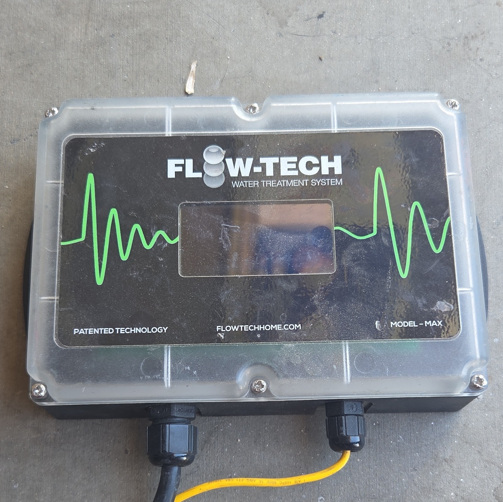 Flow-Tech Water Treatment System Control Box Model MAX Clear/Black Plastic