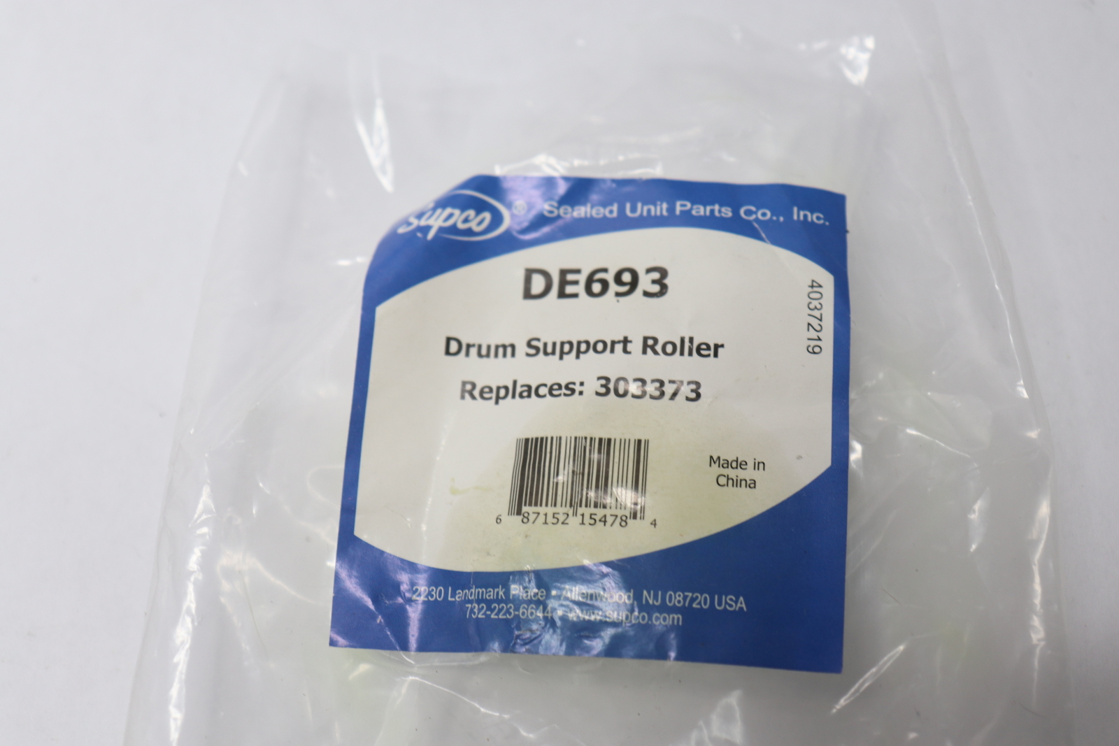 Supco Dryer Drum Support Roller Replacement 1″L x 1″W x 1″H DE693