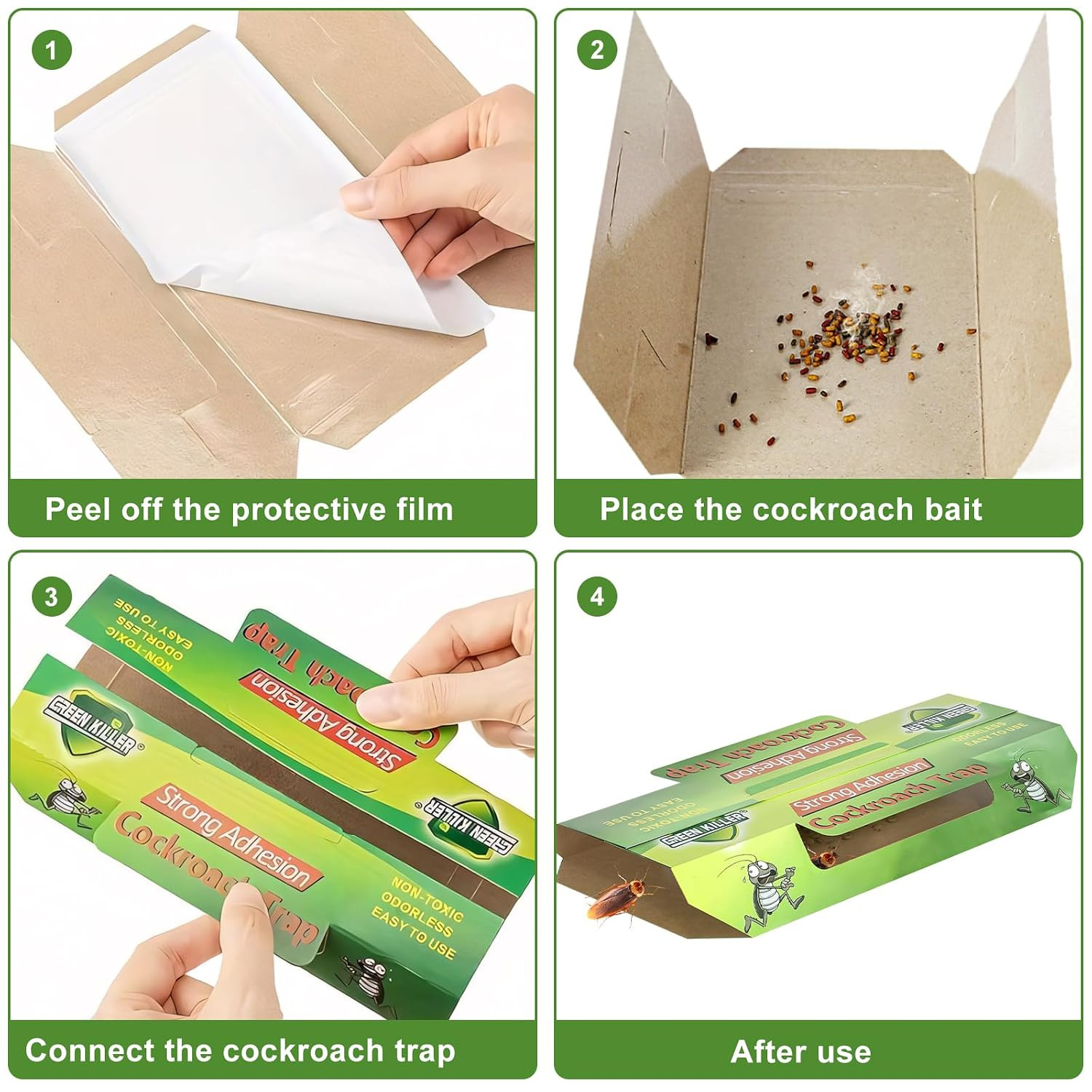 Roach Traps Indoor 20Pack, Sticky Traps for Cockroaches Indoor Home, Sticky Glue