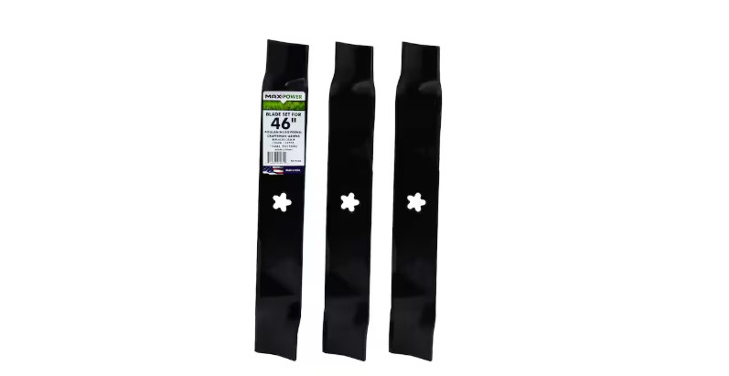 3 Blade Set for Many 46 In. Cut Craftsman, Husqvarna, Poulan Mowers Replaces OEM