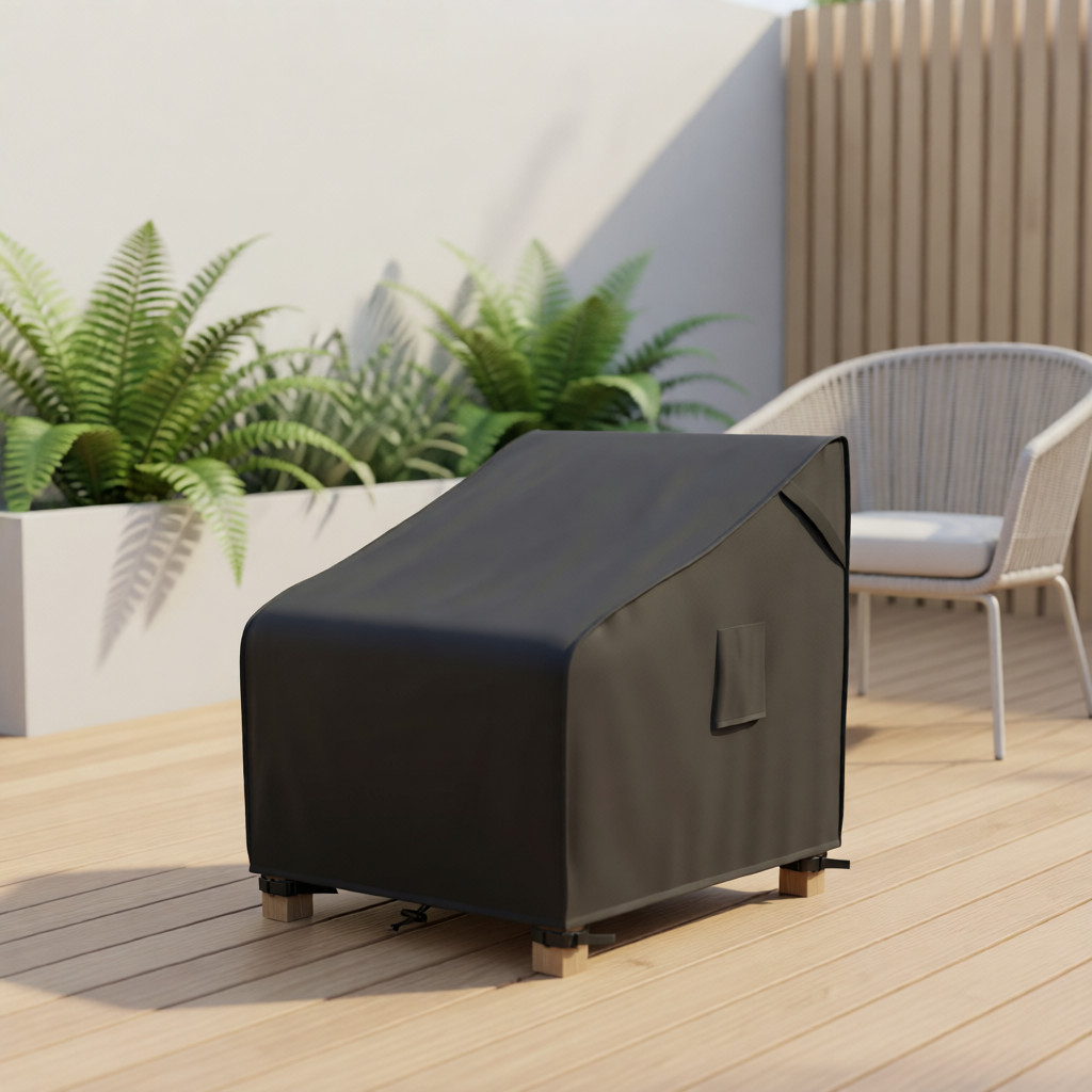 NEW 2-Pack 45″ Waterproof Heavy Duty Oxford Chair Covers, Black