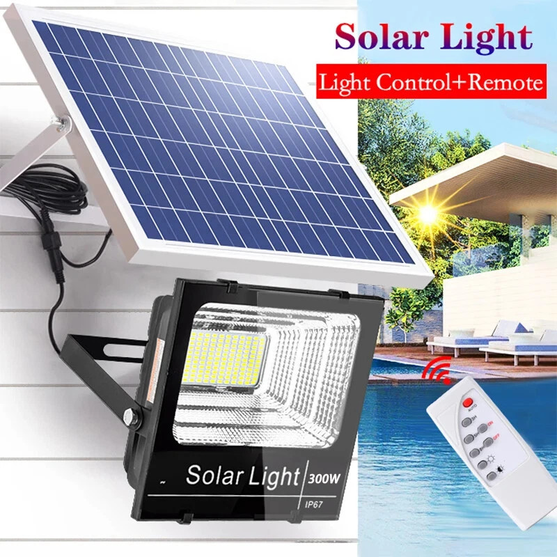 600W LED Solar Flood Light Street Flood Light Dusk to Dawn LED Wall Lamp Outdoor