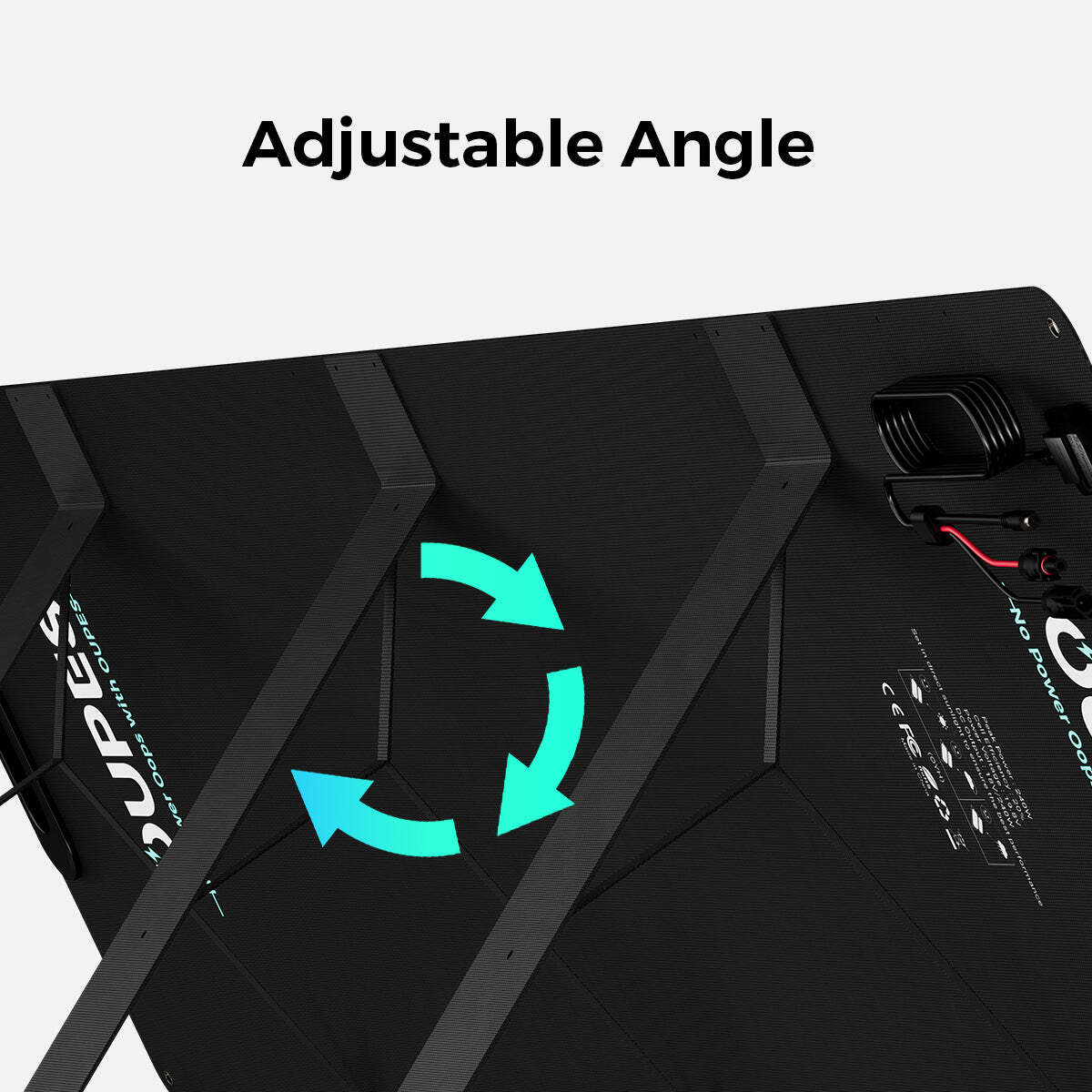 OUPES 2Pcs 240w Foldable Solar Panel Kit Portable Built-in Ports Waterproof