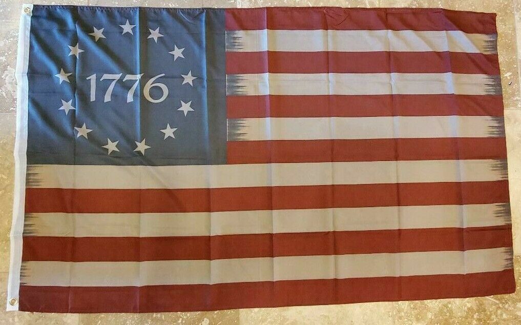 BETSY ROSS VINTAGE Flag 3×5 Feet 100% American Flag Brass Grommet SPIRIT OF 1776
