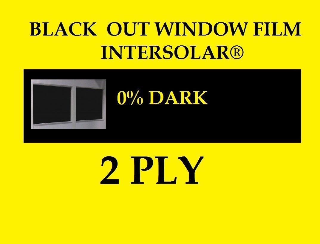 24″ x 10 Feet Black Out Window film tint Extra Dark 0% USA Intersolar®