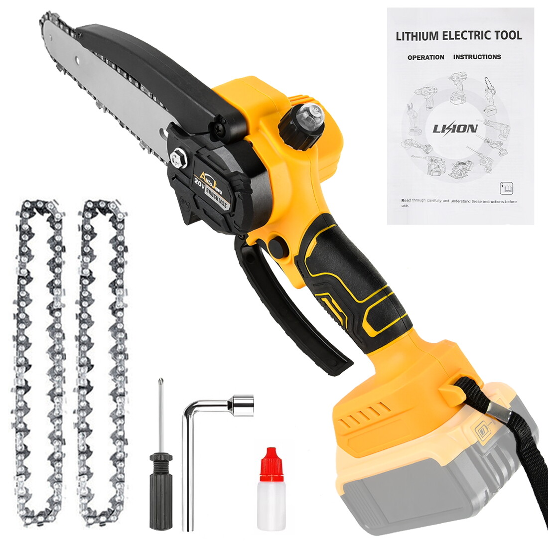 Cordless Chainsaw for Dewalt 20V Max Battery 6 inch Handheld Mini Pruning Saw