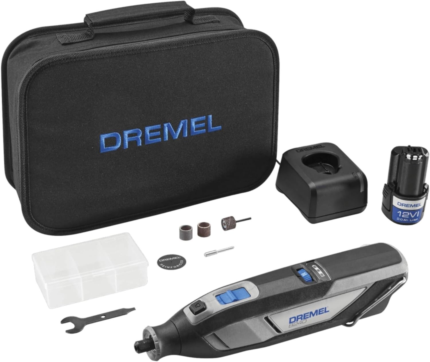 Dremel 8240-5 12V Cordless Rotary Tool Kit with Variable Speed and Comfort Grip