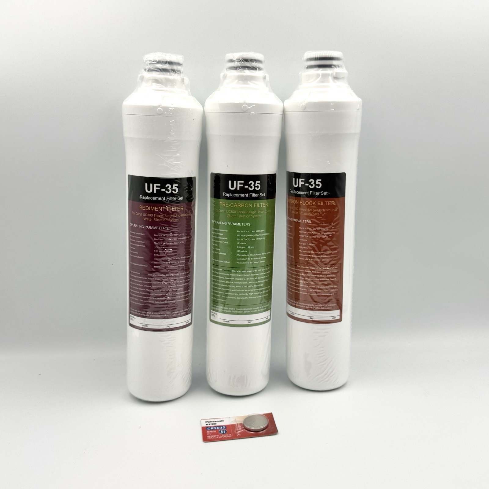 3 Pack UF-35 Replacement Filters for Coral UC300 Carbon Sediment Filter