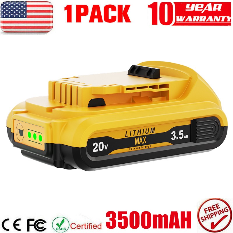 20V FOR DE-WALT 20 Volt MAX 3.5Ah Lithium-Ion Battery/Charger DCB206-2 DCB205-2