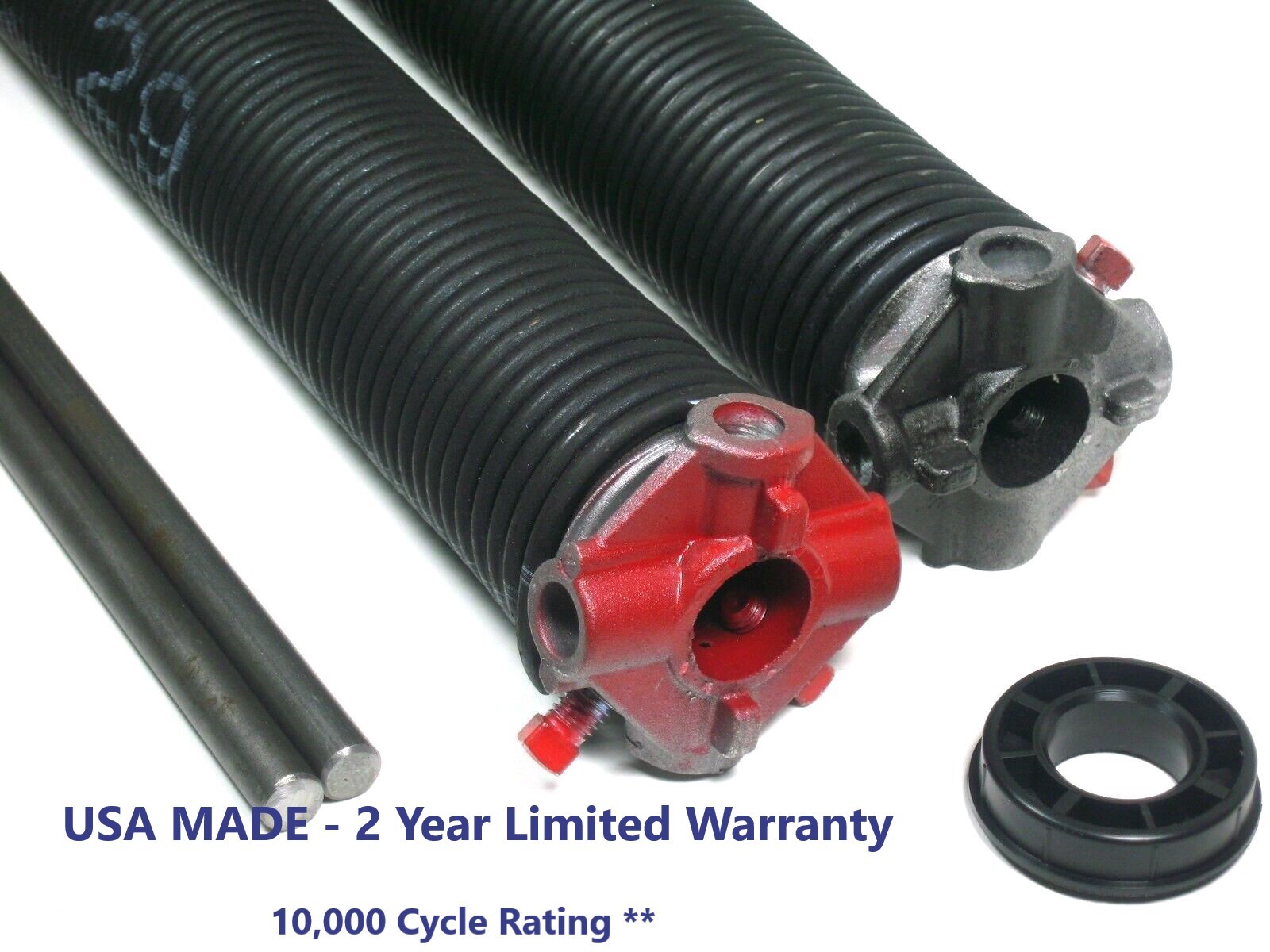 Garage Door Torsion Springs PAIR .225 x 2″ ID x Select Length – USA MADE*