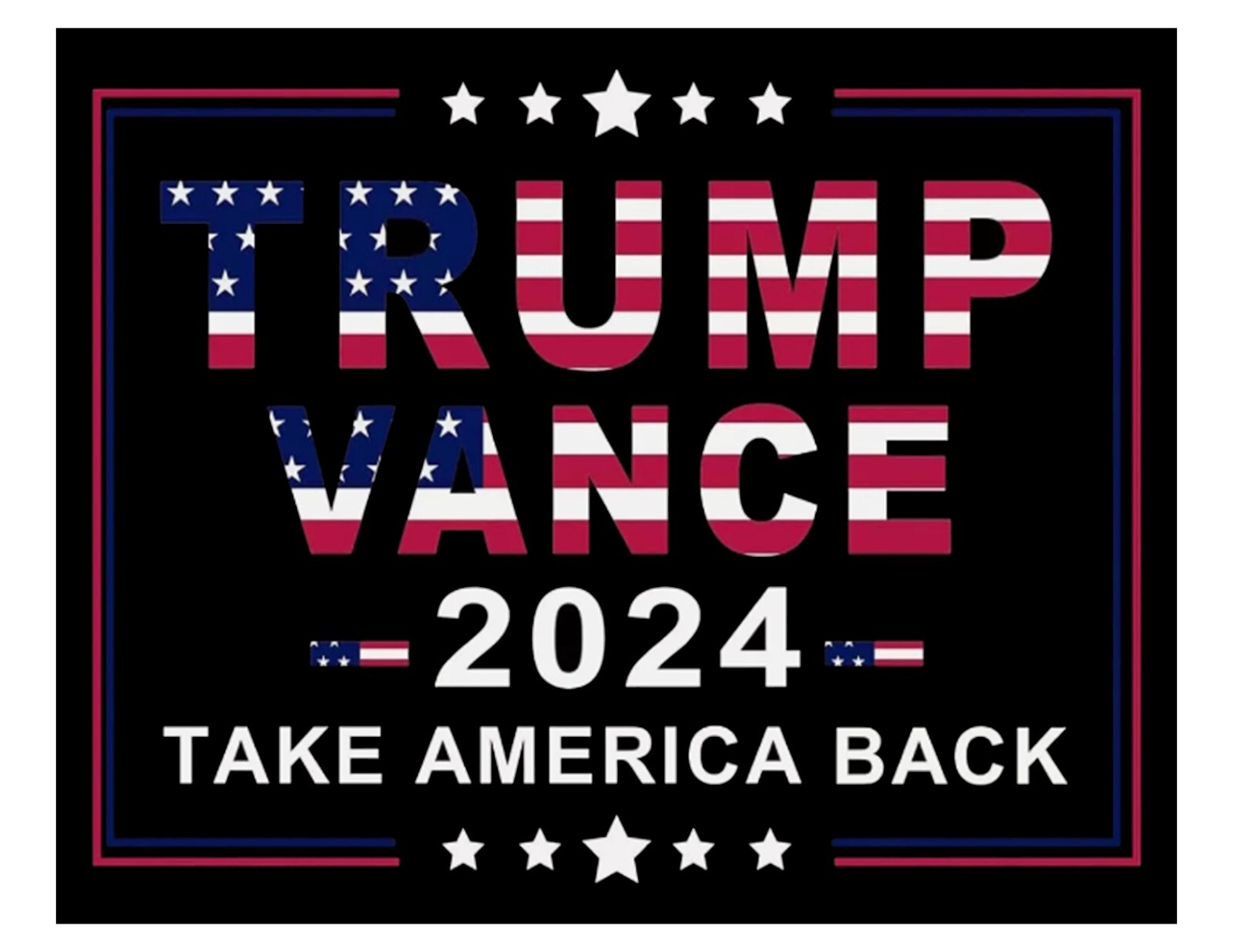 Trump / Vance Aluminum Political sign