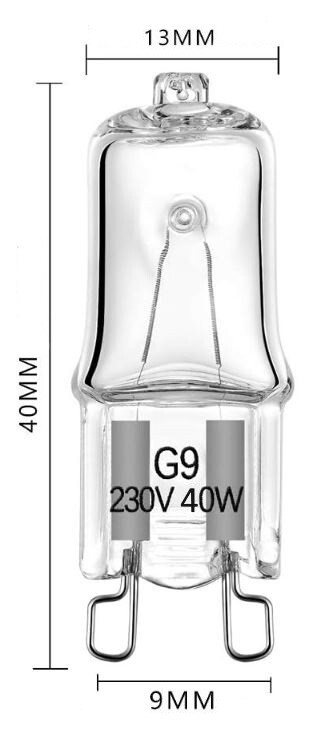 Oven Bulb 40W 230V 300 Degrees G9 Kitchen Replacement Halogen Lamp Bispin